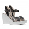 Sandali donna 5081 argento combinato