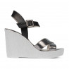 Sandali donna 5081 argento combinato