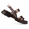 Sandali donna 5075 grigio madreperla+rosso