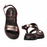 Sandali donna 5075 grigio madreperla+rosso
