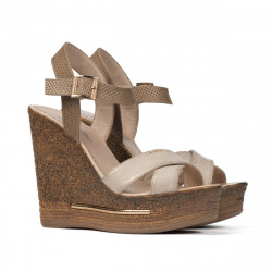 Sandali donna 5078 beige+oro