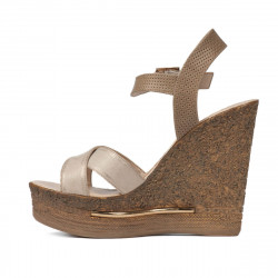 Sandali donna 5078 beige+oro