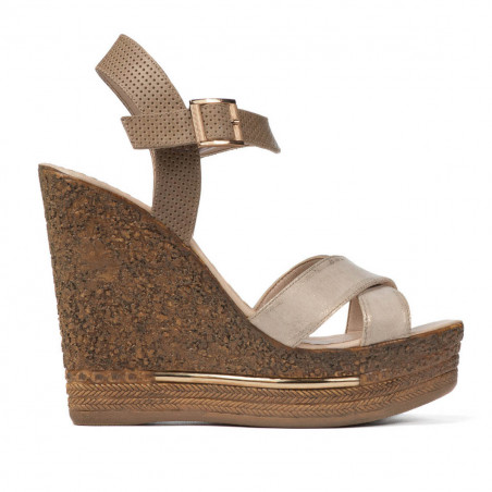 Sandali donna 5078 beige+oro