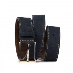 Cintura uomo 05bc blu velluto