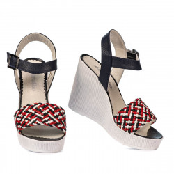 Sandali donna 5080-1 indaco combinato
