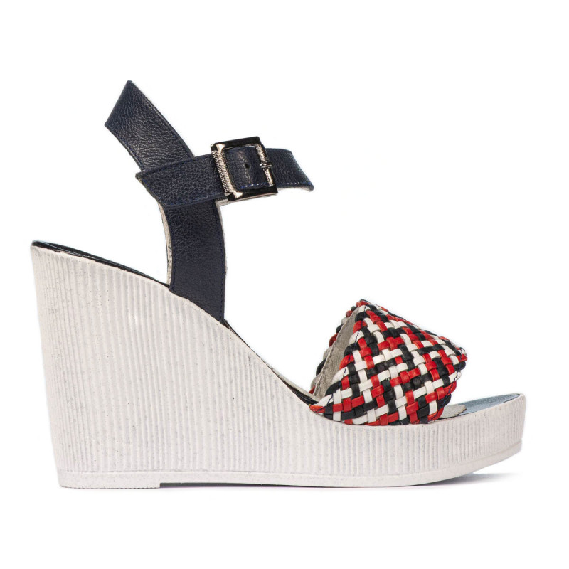 Sandali donna 5080-1 indaco combinato