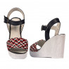 Sandali donna 5080-1 indaco combinato
