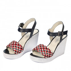 Sandali donna 5080 indaco combinato