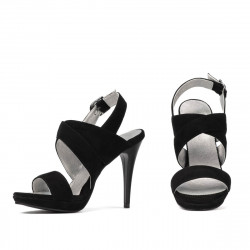 Sandali donna 1286 nero antilope