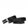 Cintura uomo 52b nero pressato