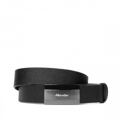 Cintura uomo 52b nero pressato