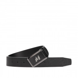 Cintura uomo 38b nero pressato