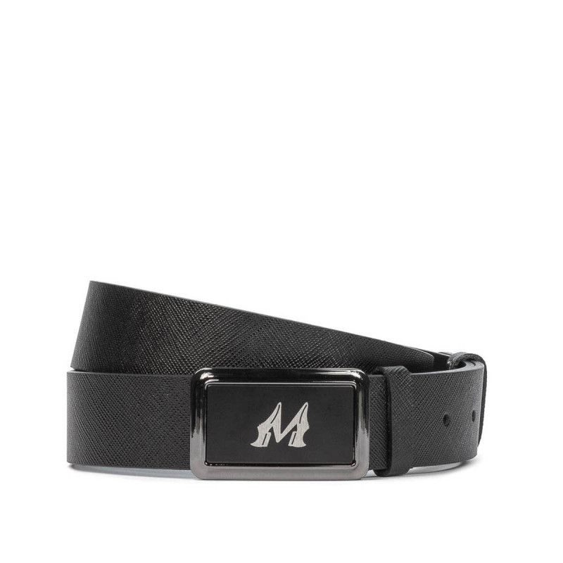 Cintura uomo 38b nero pressato