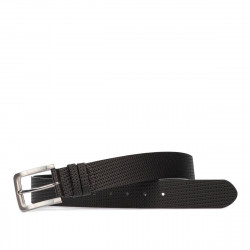 Cintura uomo 34-1b nero pressato