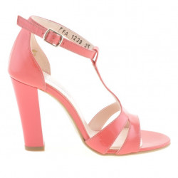 Sandali da donna 1239s vernice rosso corallo