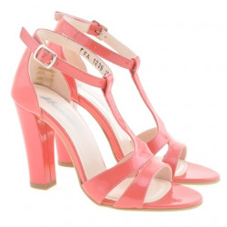 Sandali da donna 1239s vernice rosso corallo