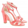 Sandali da donna 1239s vernice rosso corallo