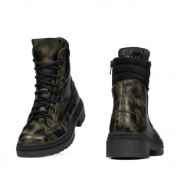 Stivaletti donna 3362 kaki camuflage