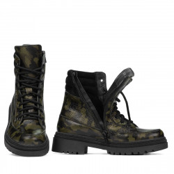 Stivaletti donna 3362 kaki camuflage