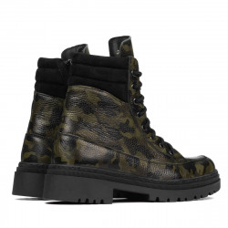 Stivaletti donna 3362 kaki camuflage