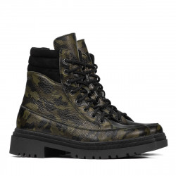Stivaletti donna 3362 kaki camuflage