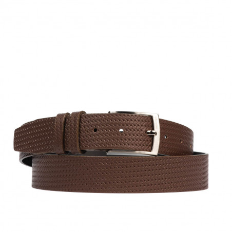 Cintura uomo 53b marrone pressato