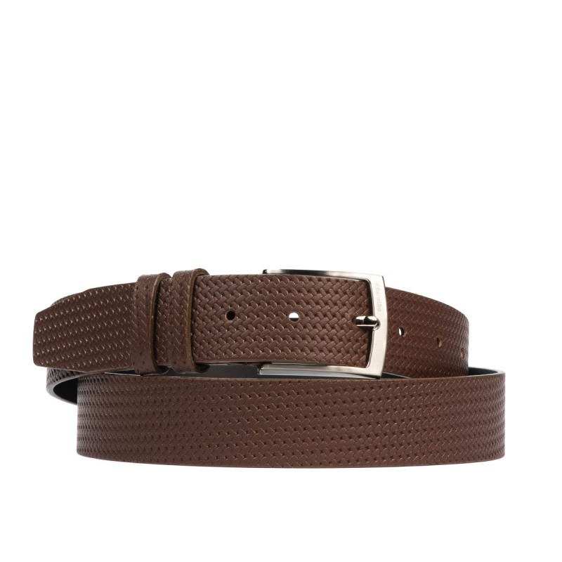 Cintura uomo 53b marrone pressato