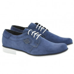 Scarpe eleganti adolescenti 390 indaco velluto