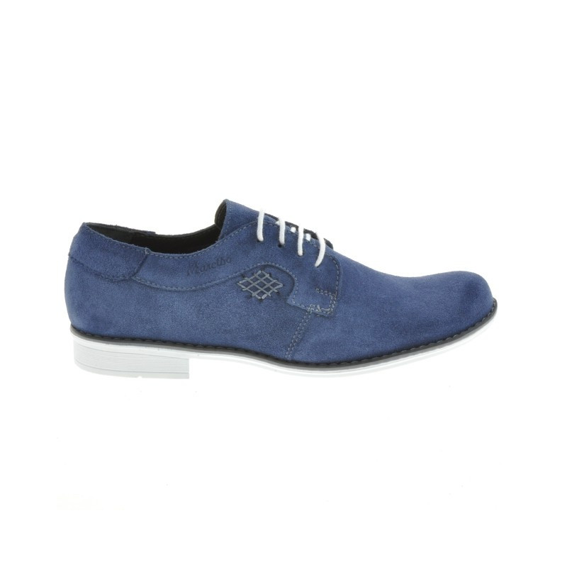 Scarpe eleganti adolescenti 390 indaco velluto