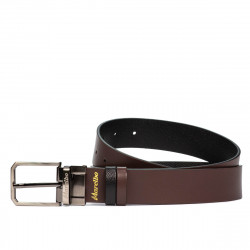 Cintura uomo 54b bicolore biz nero+marrone