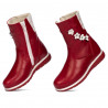 Stivali bambino piccoli 107c rosso combinato