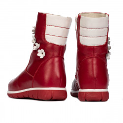 Stivali bambino piccoli 107c rosso combinato