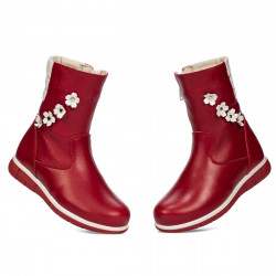 Stivali bambino piccoli 107c rosso combinato
