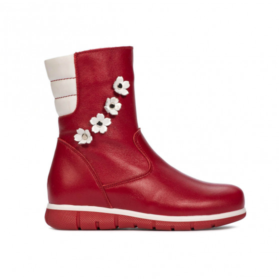 Stivali bambino piccoli 107c rosso combinato