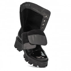 Stivaletti donna 3358 nero combinato