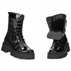 Stivaletti donna 3358 nero combinato