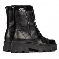 Stivaletti donna 3358 nero combinato