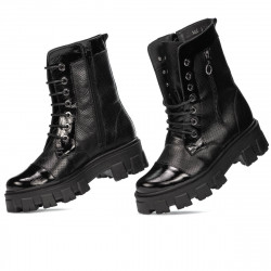 Stivaletti donna 3358 nero combinato