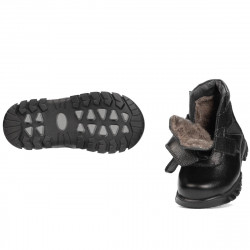Stivaletti per bambini piccoli 105c nero combinato
