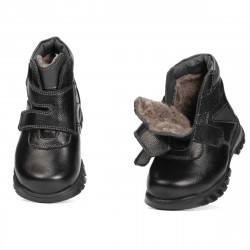 Stivaletti per bambini piccoli 105c nero combinato