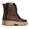 Stivaletti donna 3358 a marrone combinato