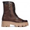 Stivaletti donna 3358 a marrone combinato
