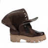 Stivaletti donna 3358 a marrone combinato