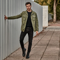 Stivaletti uomo 4125 nero combinato lifestyle