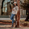 Stivaletti donna 3358 a marrone combinato