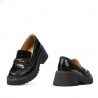 Scarpe casual donna 6041 coccodrillo nero combinato