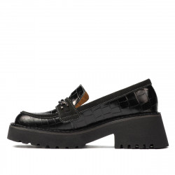 Scarpe casual donna 6041 coccodrillo nero combinato