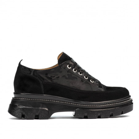 Scarpe casual donna 6043 velluto nero combinato