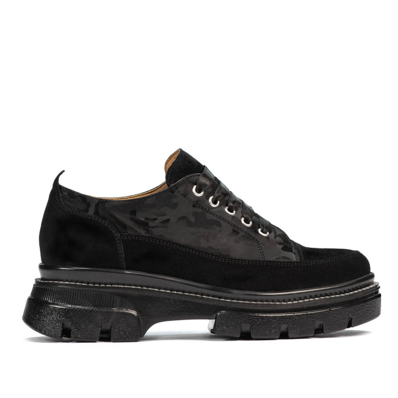 Scarpe casual donna 6043 velluto nero combinato