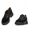 Scarpe casual donna 6043 velluto nero combinato
